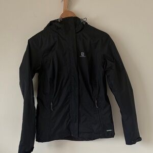 Salomon | Black Hooded Rain Shell | xs